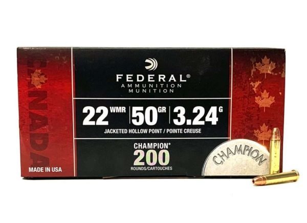 22 Magnum Federal 50 Grain Jacketed Hollow Point 759C - 200 Rounds