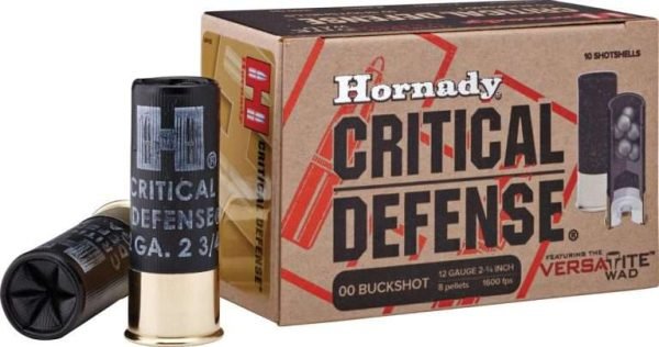 12 Gauge Hornady Critical Defense 2-3/4" VersaTite 00 Buckshot - 10 Rounds