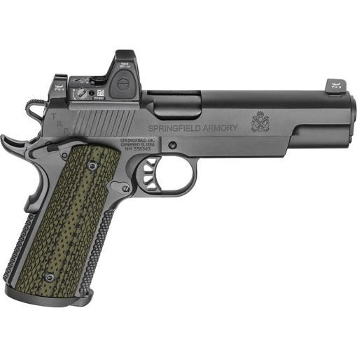 Springfield Armory 1911 TRP with RMR 10mm Auto Semi Auto Pistol 5″ Barrel 8 Rounds Night Sites with Trijicon RMR Steel Frame G10 Grips Black Finish